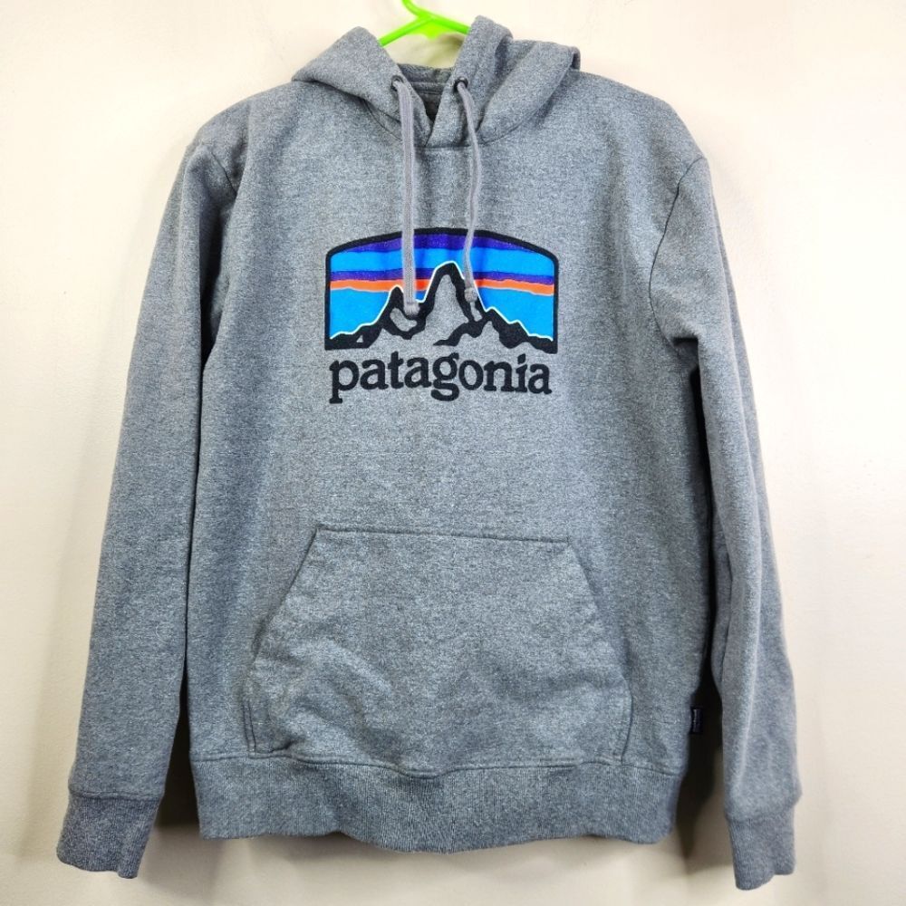 Patagonia Regular Fit Frontside Graphic Long Sleeve Pullover Uprisal Hoody XL